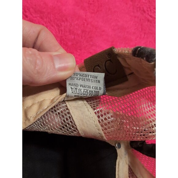 C.C Ponytail Messy Buns Trucker Ponycaps Plain Baseball Hat Distressed Aztec - Picture 9 of 9